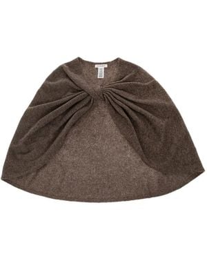 By Malene Birger Pinne Knot-Detail Poncho - Brown