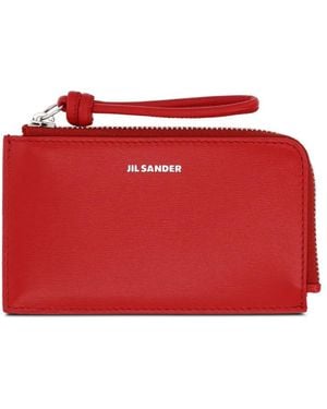 Jil Sander Zip Wallet - Red
