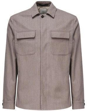 Eleventy Herringbone Pocket Jacket - Gray