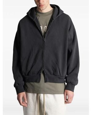 Fear Of God Double-Zip Long-Sleeve Hoodie - Black