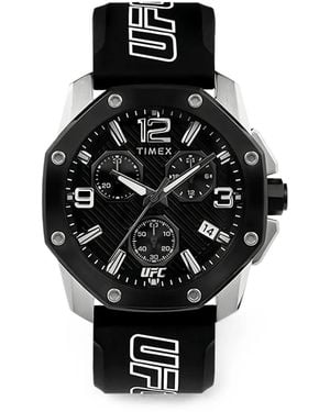 Timex Ufc Icon Chronograph 45Mm Watch - Black