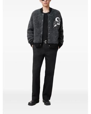 AllSaints Snake-Embroidered Cardigan - Black