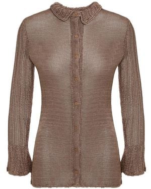 Savannah Morrow Button-Up Cardigan - Brown