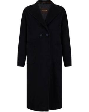 Moorer Teiale Double-Breasted Coat - Black