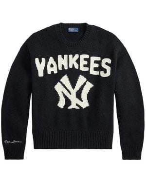 Polo Ralph Lauren Yankees Intarsia-Knit Sweatshirt - Black