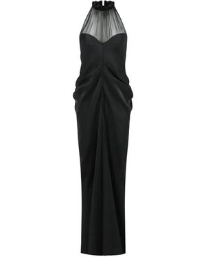 Oude Waag Gathered Halter Maxi Dress - Black