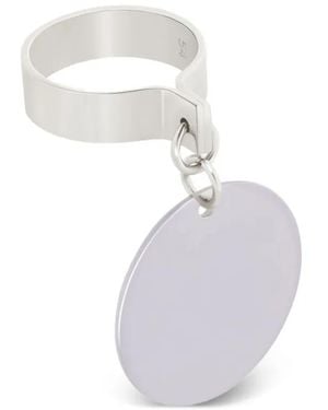 Courreges Anillo con placa circular - Blanco
