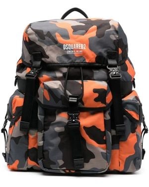 DSquared² Ceresio 9 Camouflage-Print Backpack - Black