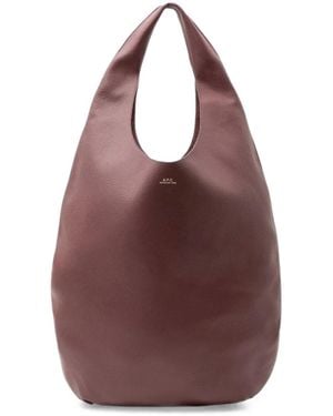 A.P.C. Le Neige Grained Tote Bag - Brown