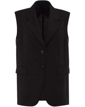 Max Mara Sleeveless Wool Jacket - Black