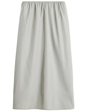 Soeur Elasticated Gathered Midi Skirt - Gray