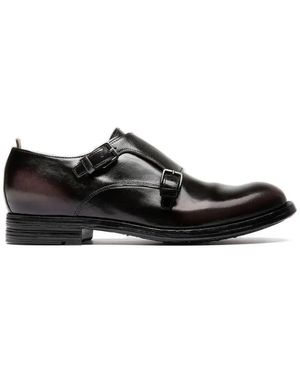 Officine Creative Buckle-Strap Monk Shoes - Black