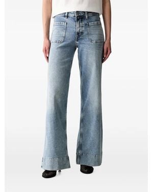 Marc O' Polo Patch-Pocket Wide-Leg Jeans - Blue