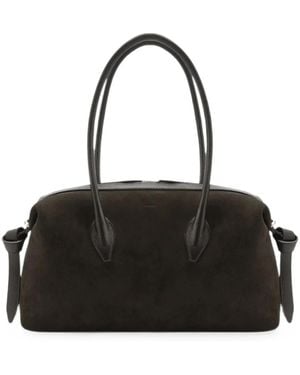Yuzefi Brioche Suede Tote Bag - Black