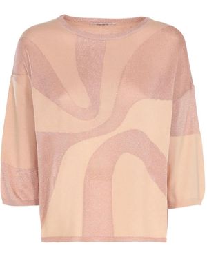 Kangra Blouse Met Lurex Patroon - Naturel