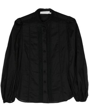 Zimmermann Lace Trim Detail Shirt - Black
