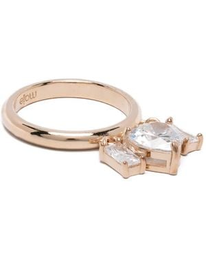 Maje Heart-Charm Ring - Metallic