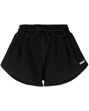 MSGM Logo-Patch Track Shorts - Black