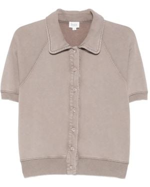 Bobi Raglan-Sleeve Shirt - Gray