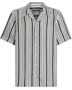 Dolce & Gabbana ストライプ シャツ - ブラック