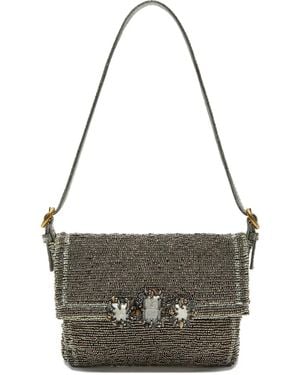 Maliparmi Beaded-Embellished Shoulder Bag - Gray