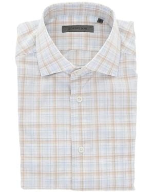Corneliani Check-Pattern Shirt - White