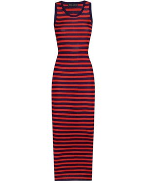 Dolce & Gabbana Geripptes Kleid - Rot