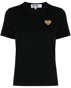 COMME DES GARÇONS PLAY Embroidered Heart T-Shirt - Black
