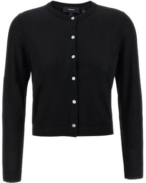Theory Button-Up Cardigan - Black