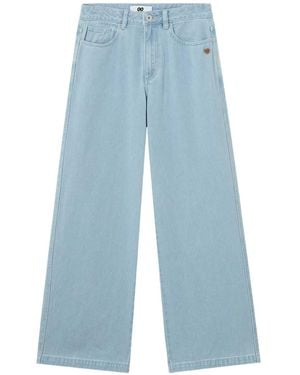 Chocoolate Wide-Leg Five-Pockets Jeans - Blue