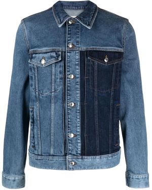 Zadig & Voltaire Colour-Block Stretch-Cotton Denim Jacket - Blue