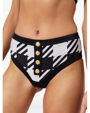 Beach Riot Bragas De Bikini Isle Con Motivo Pied De Poule - Negro
