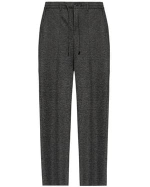 Etro Drawstring-Waist Pressed-Crease Trousers - Black