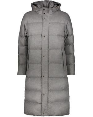 Moorer Long Padded Coat - Gray