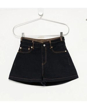 Sacai Contrast-Stitch Shorts - White