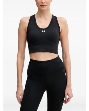 Under Armour Vanish Racerback Logo-Print Sports Bra - Black