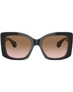 Giorgio Armani Oversize-Frame Sunglasses - Brown