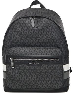 Michael Kors Monogram-Patterned Backpack - Black