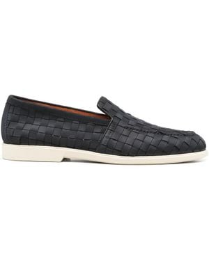 Santoni Leather Loafers - White