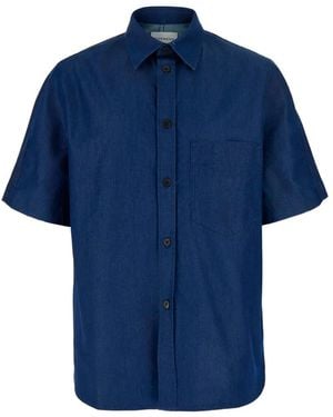 Givenchy Logo-Print Short-Sleeve Shirt - Blue