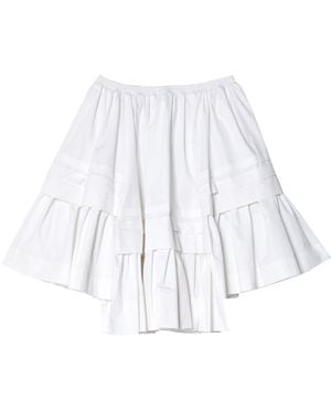 Molly Goddard Rosemary Cotton-Poplin Skirt - White