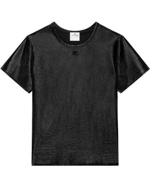 Courreges T-Shirt À Patch Logo - Black
