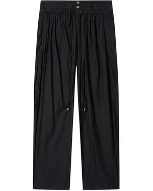 Isabel Marant Pantalones rectos con cordones - Negro