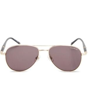 MONT BLANC EYEWEAR Pilot-Frame Sunglasses - Pink