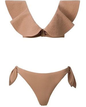 SOFIA ERHAN Bikini Marina Con Volantes - Neutro