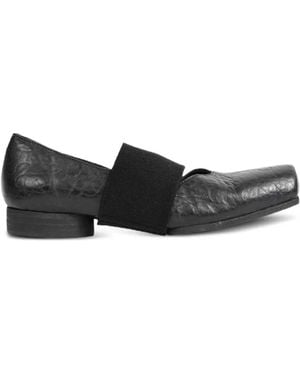 Uma Wang Leather Elasticated Flats Pumps - White