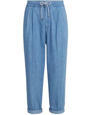 Brunello Cucinelli ドローストリング ジーンズ - ブルー