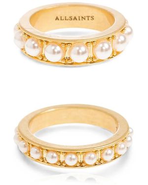 AllSaints Nellie Ring Set - Metallic