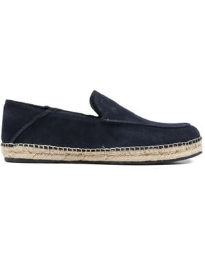Guess Suede Espadrille Loafers - Blue