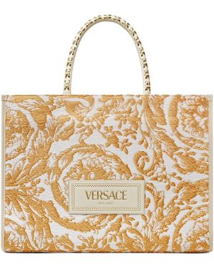 Versace Large Barocco Athena Tote Bag - Metallic